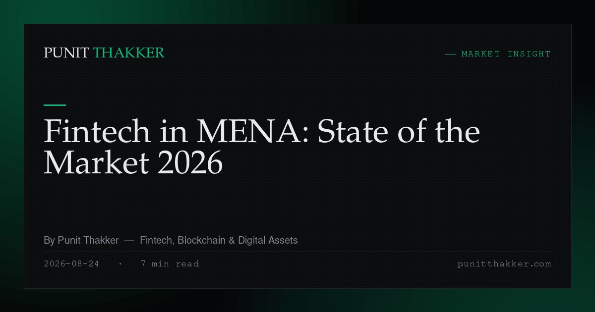 Fintech in MENA: State of the Market 2026