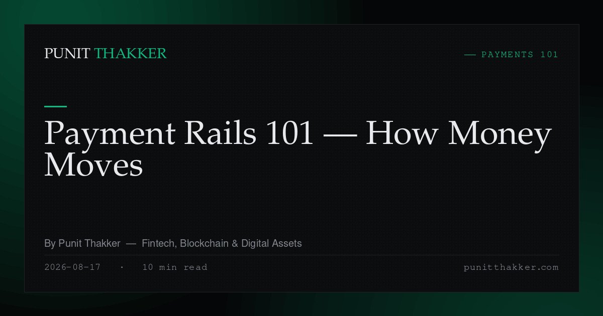 Payment Rails 101 — How Money Moves